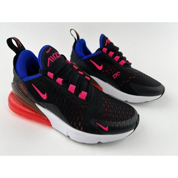 Nike Air Max 270 Black Bright Crimson Women's Size 5 Sneakers Shoes DZ4407-600 - Picture 2 of 10